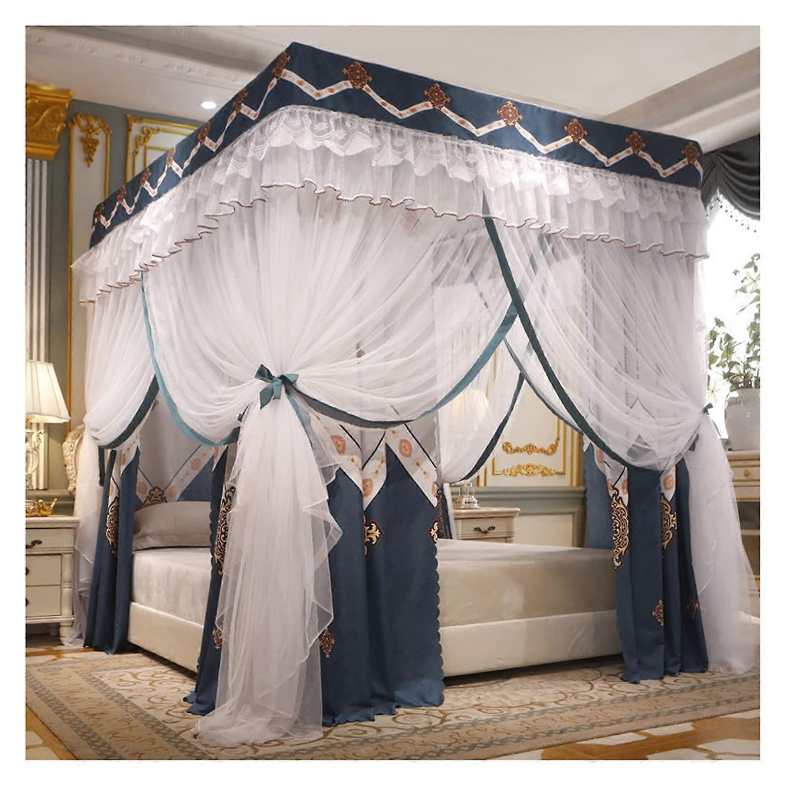 Bed Canopy 4Poster Mosquito Net For King Size Bed With Bracket, Princess Bed Canopy, Size 1.8x2.2m
