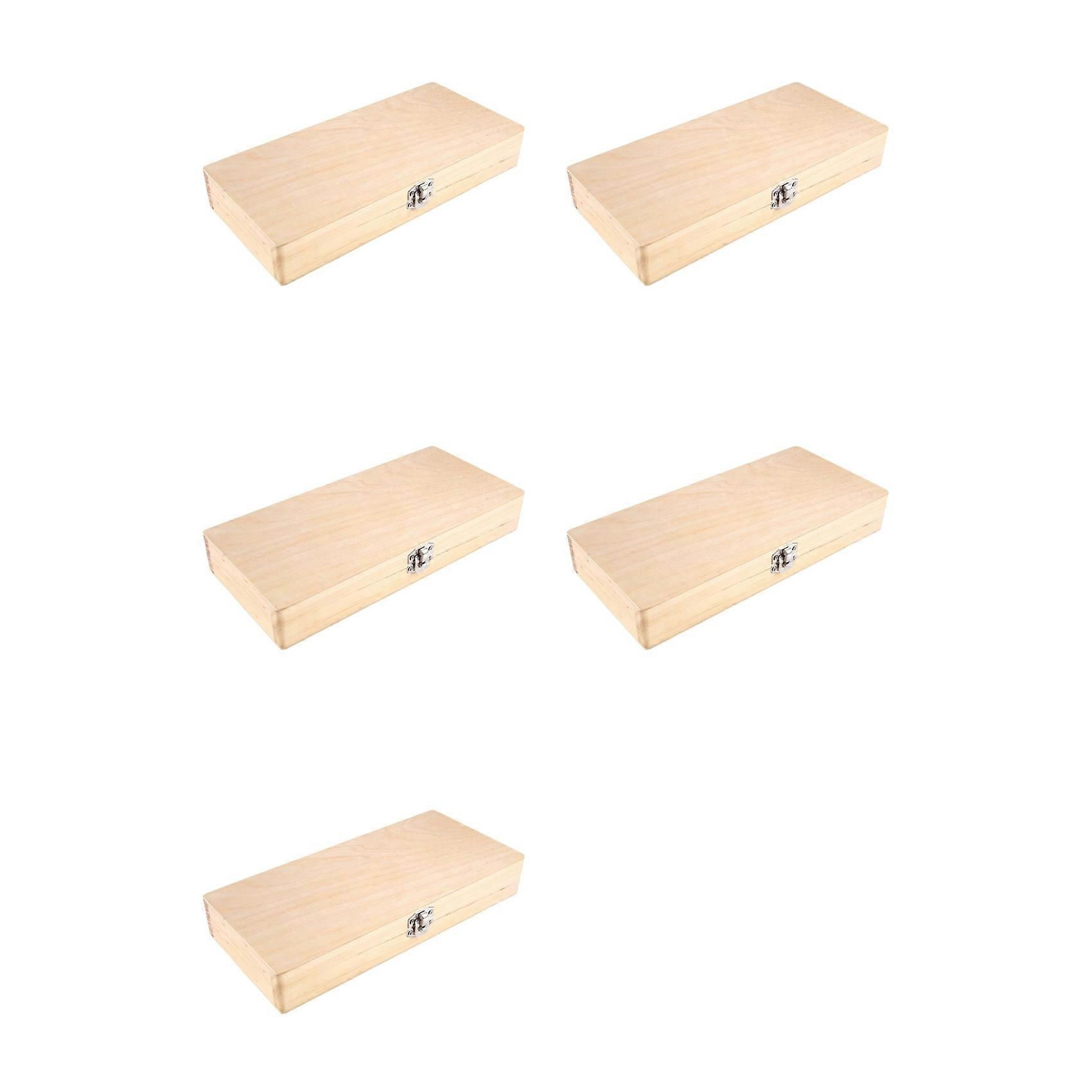 5X Wooden Slide Storage Box, Holds 50 Slides, Microscope Slide Box