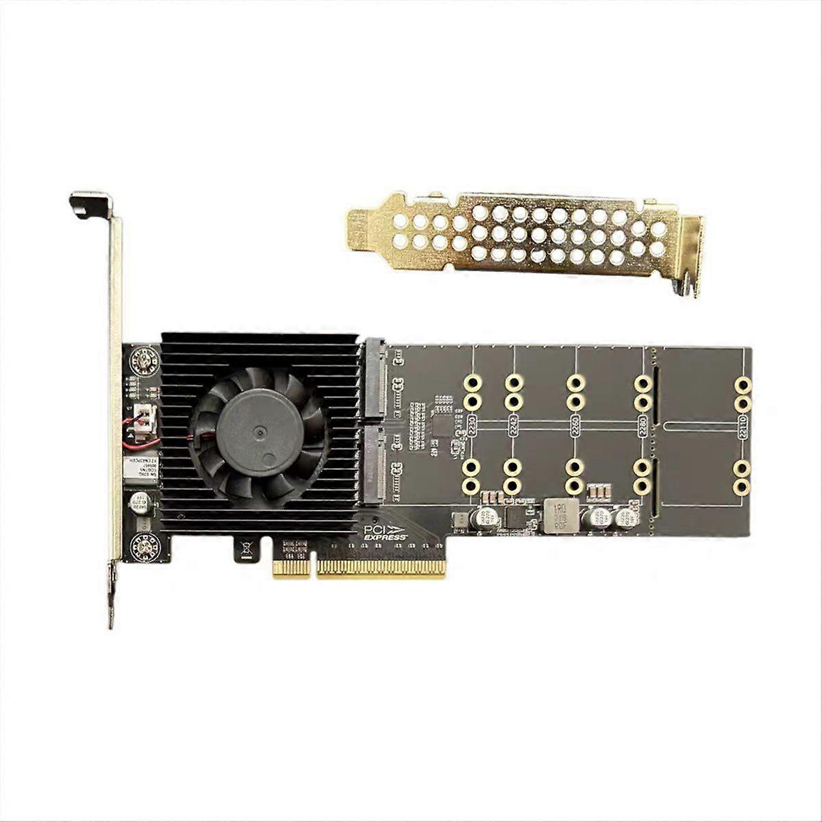 PCle Expansion Card PLX88024 Pcie 4.0 X8 to NVME 4-Bit M.2 Hard Disk Drive-Free Split-Free Pcie 4.0 Nvme Expansion Card