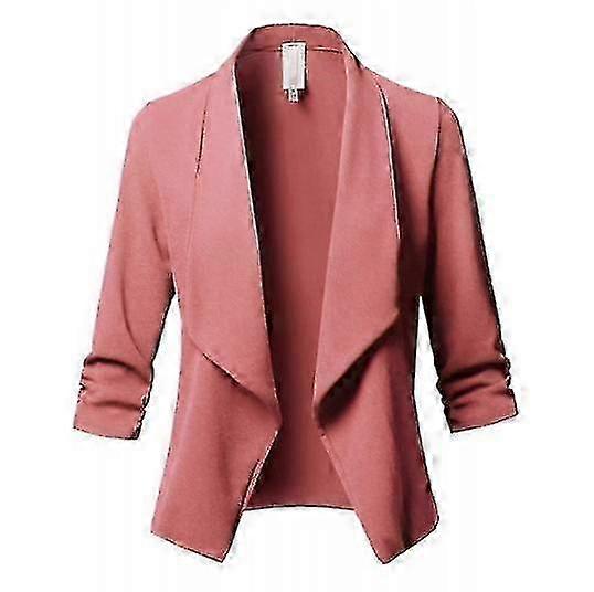 25-26 Womens Casual Blazer Lightweight Stretchy Open Front Lapel Jacket