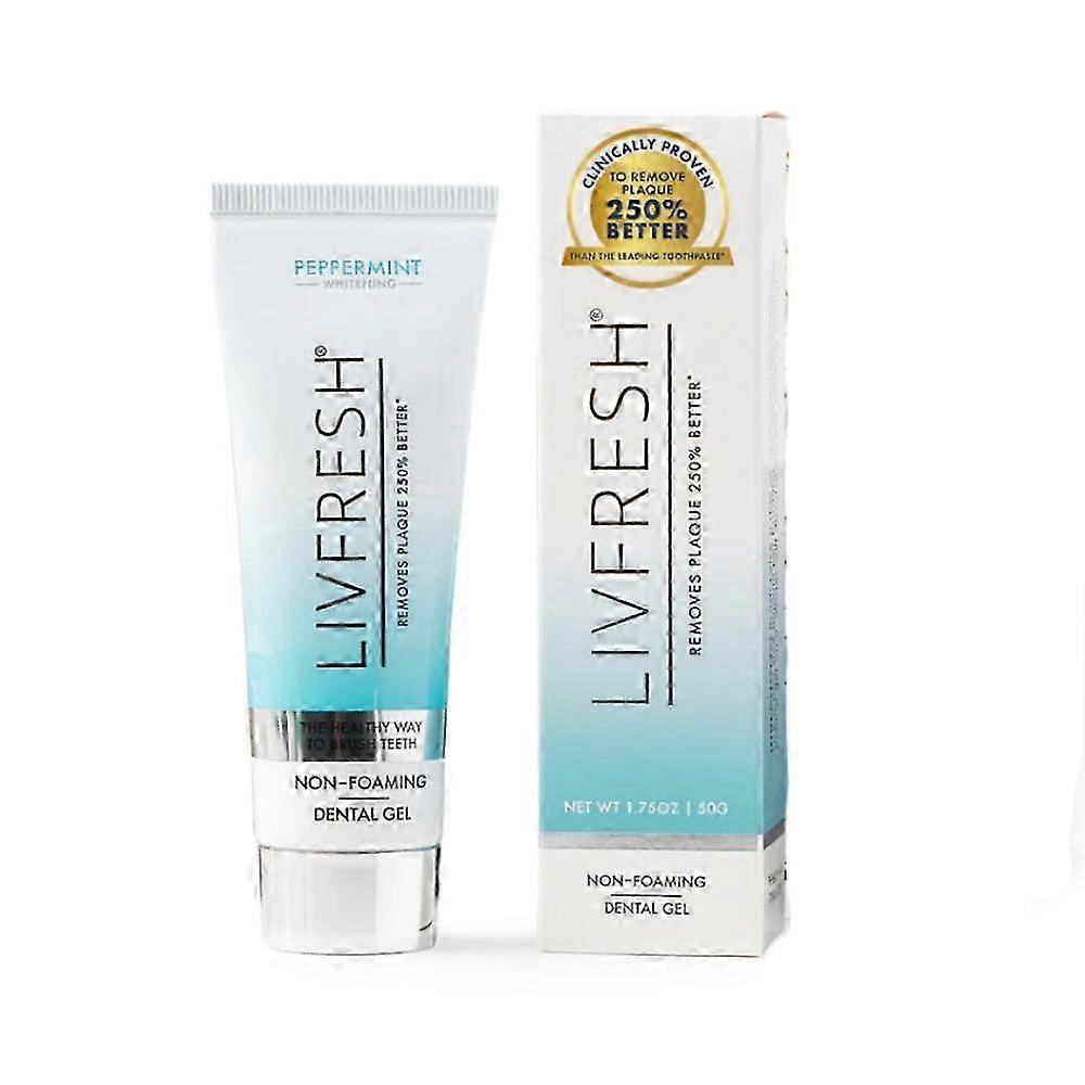 Livfresh Toothpaste Gel, Clinically Proven To Remove Plaque 250% Better 50ml