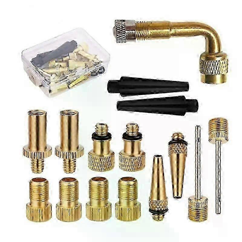 2025 Bicycle Valve Adapter Set Wheels Gas Nozzle Tube Tool SV AV DV Bicycle Set Valve Adapter Pump B