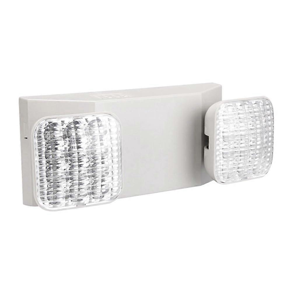 Commercial Emergency Light White Emergency Light Fixture With 2 LED Square Heads Adjustable Exit Lighting