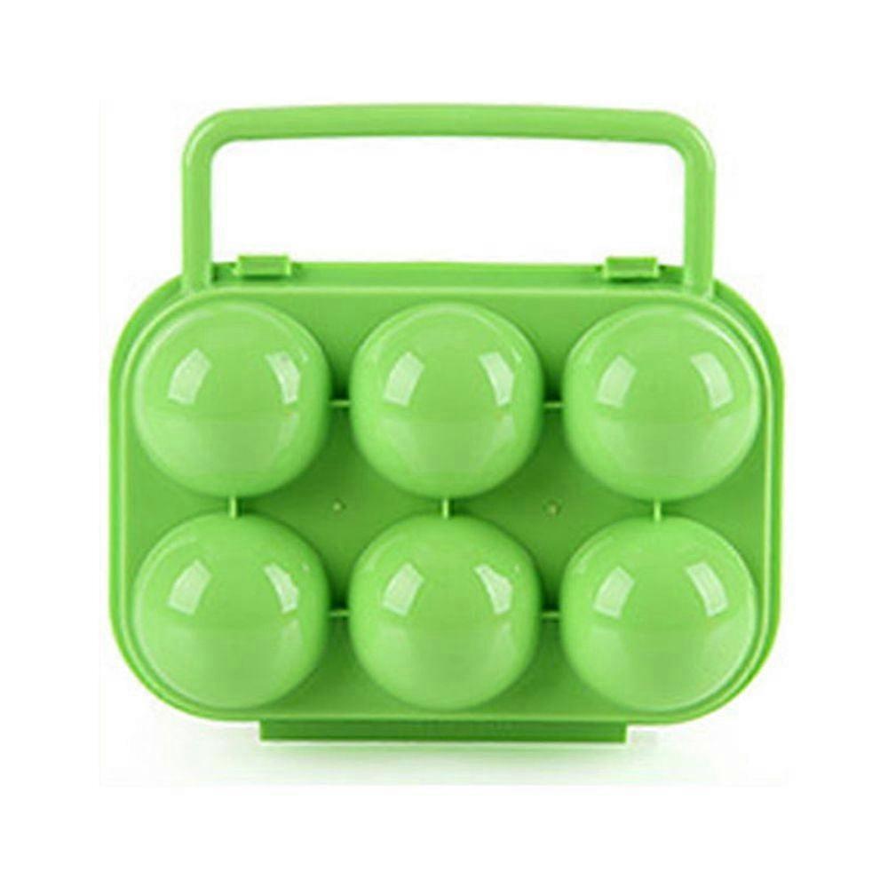 Giyblacko Food Storage Containers Portable 6 Eggs Container Holder Folding Egg Storage Box Handle Case