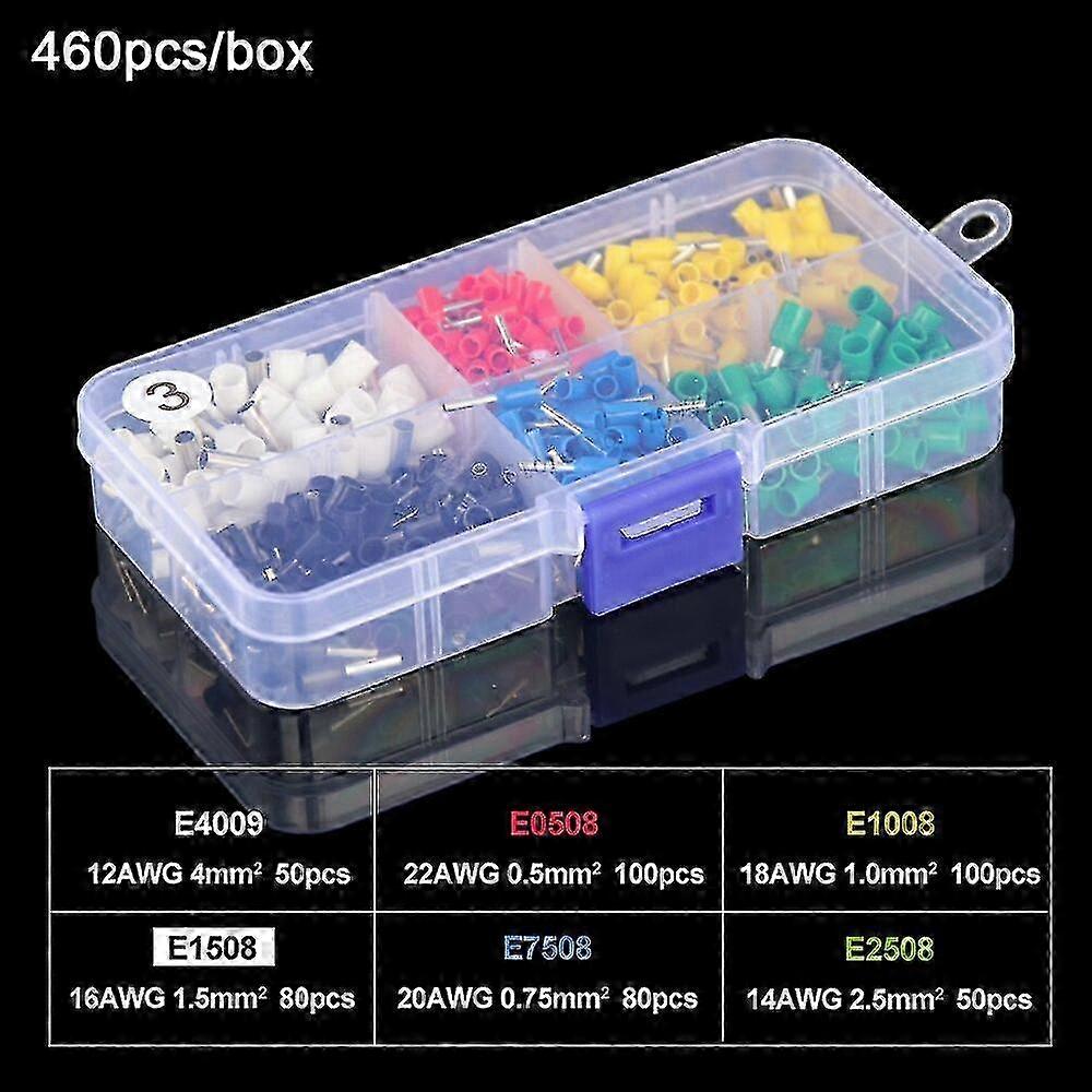 Tubular Terminal Various Styles Box-packed Electrical Tube Ferrule Terminal Insulated Wire Connector Crimping Terminals Kit Set