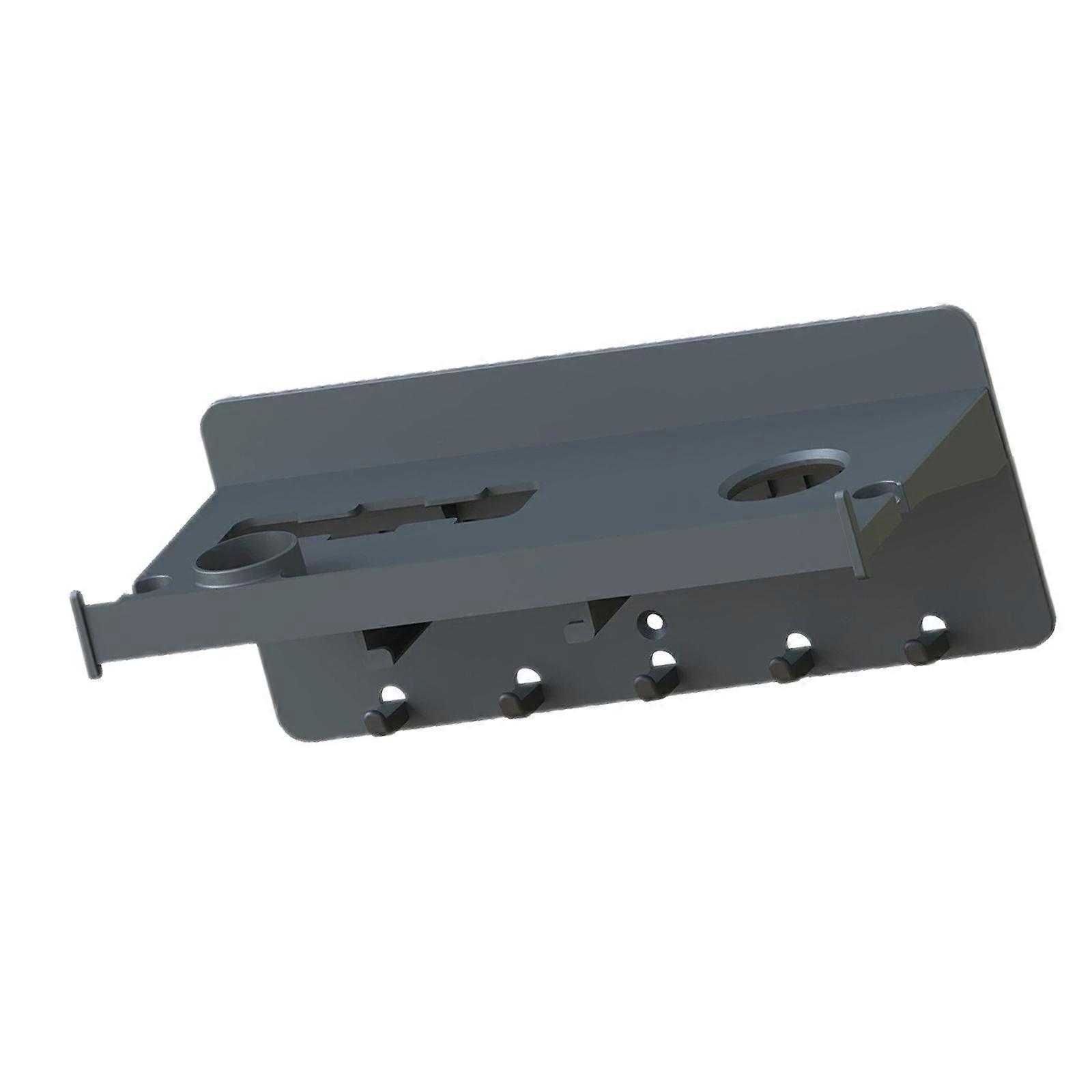 Wall Mounted Utensils Holder Mixer Tool 7 Slots 5 Hooks Efficient Storage Solution for Cooking Accessories Organization Multicolor