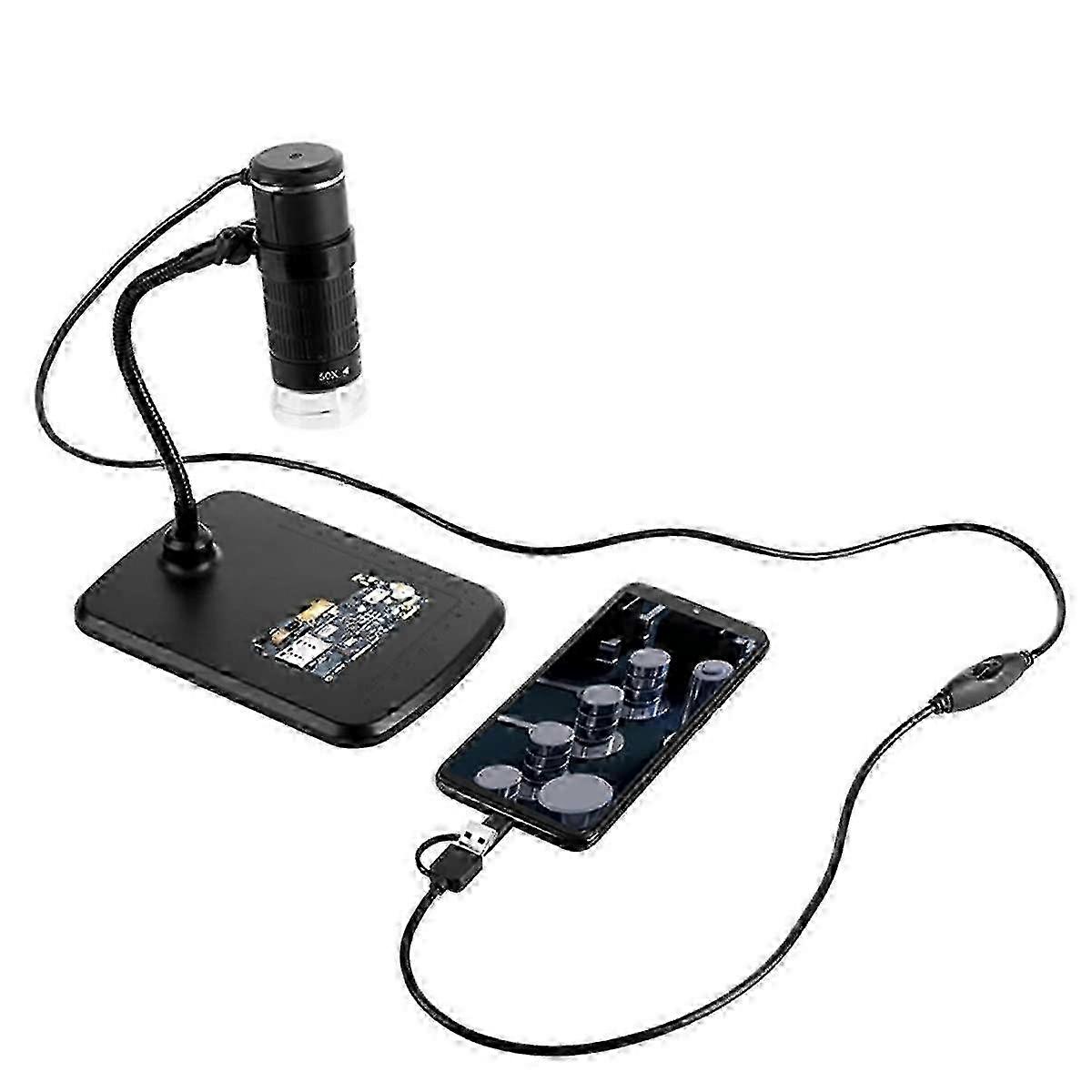 Microscope Kit 1000X 3 in 1 USB Digital Microscope HD 1080P Video Microscope, Support TypeC