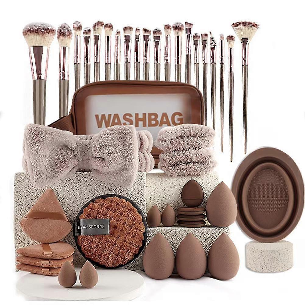 Professional Makeup Brush and Sponge Set High Quality Multipurpose Foundation Face Eye Lip Brushes Kit