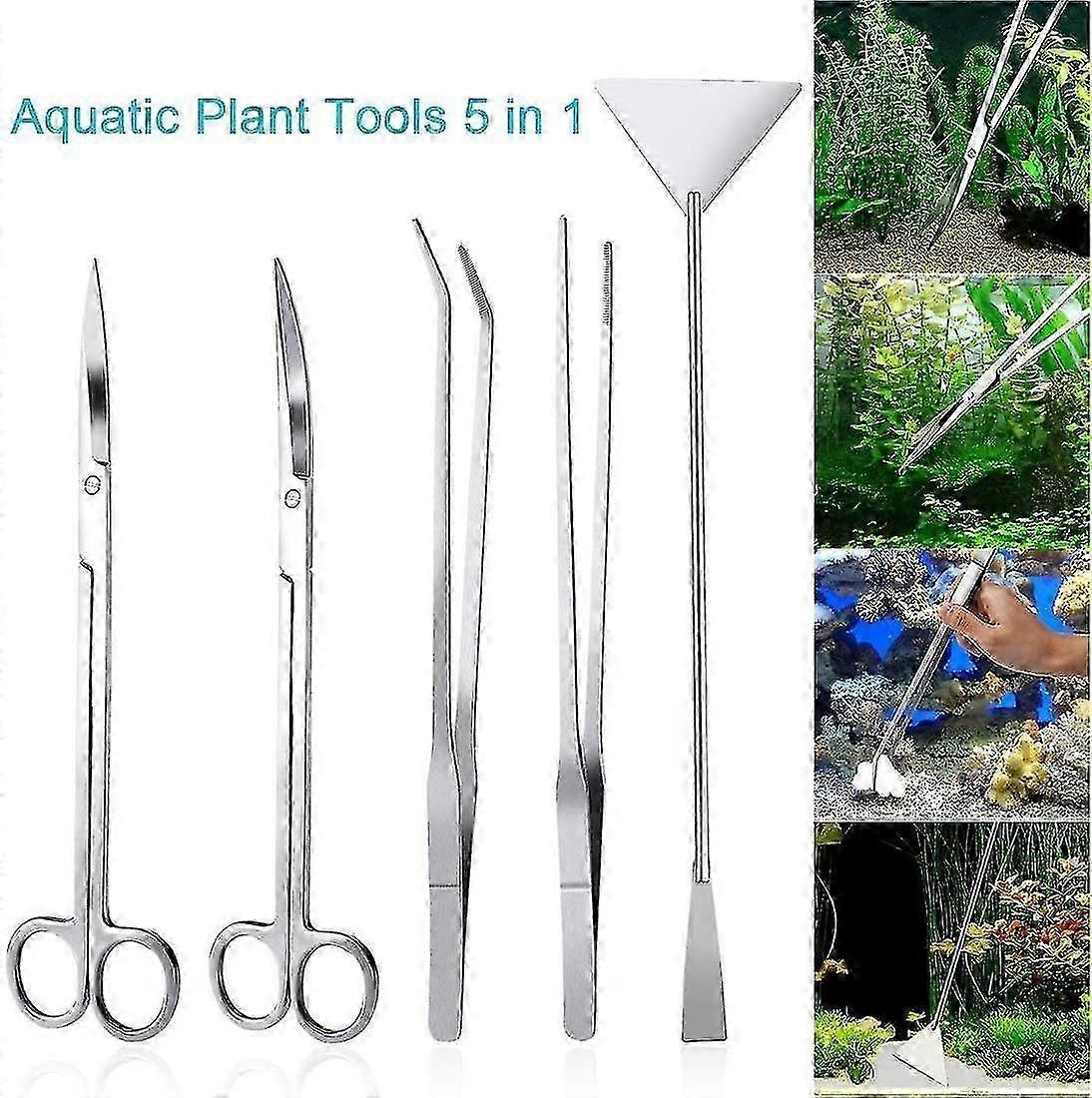 高品質のステンレス鋼植物ツールセット水族館水槽アクアスケープピンセットはさみキット