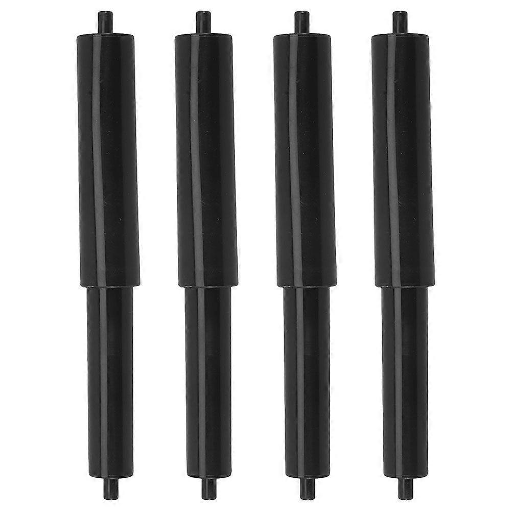 4Pcs Adjustable Rod Core Toilet Paper Holder With Spring Design Plastic Roll Holder For Bathroom Replacement Tissue Box Paper Roll Core Black