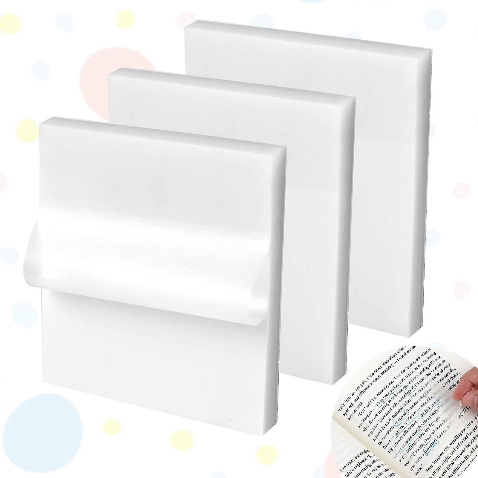 Sticky Notes Set, 150 Sheets Transparent Sticky Notes, Self Adhesive Clear Sticky Note Square, Waterproof Translucent