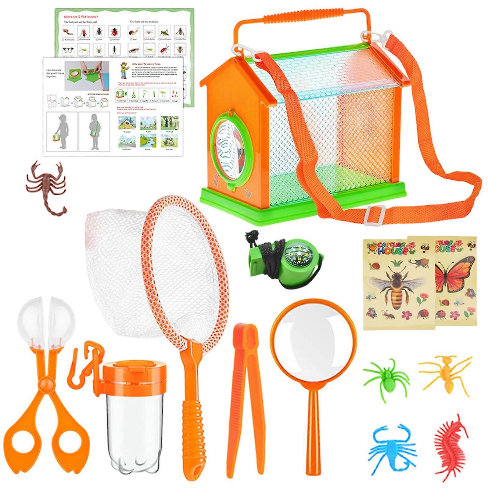 Insect Exploration Set For Little Adventurers Includes Observation Box Magnifier Insect Catcher And Butterfly Net  satsuma