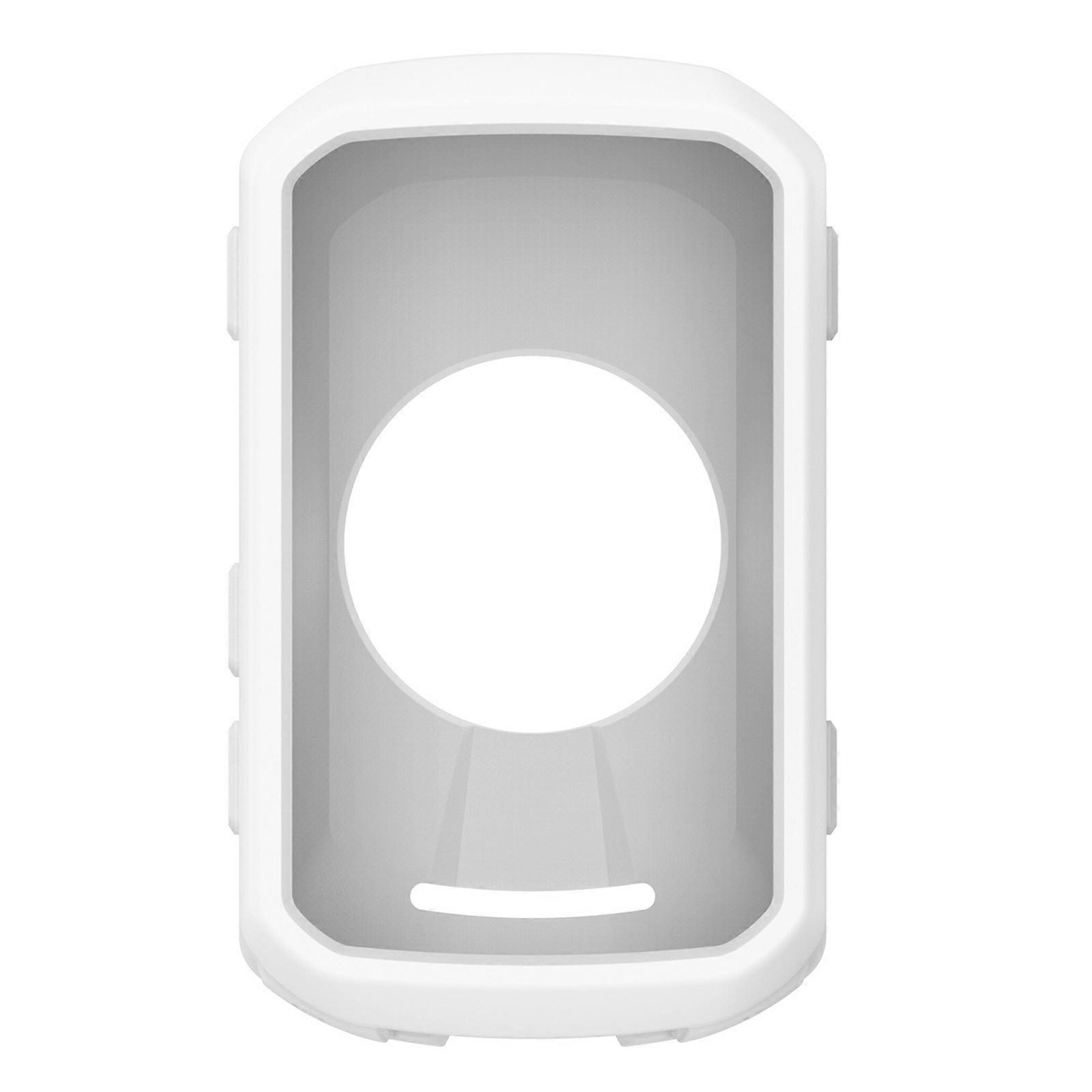 Tear Resistant Silicone Cycling Accessory Cover Encasement Guard Shockproof Design Easy Mount For Cycle Computer Devices  White
