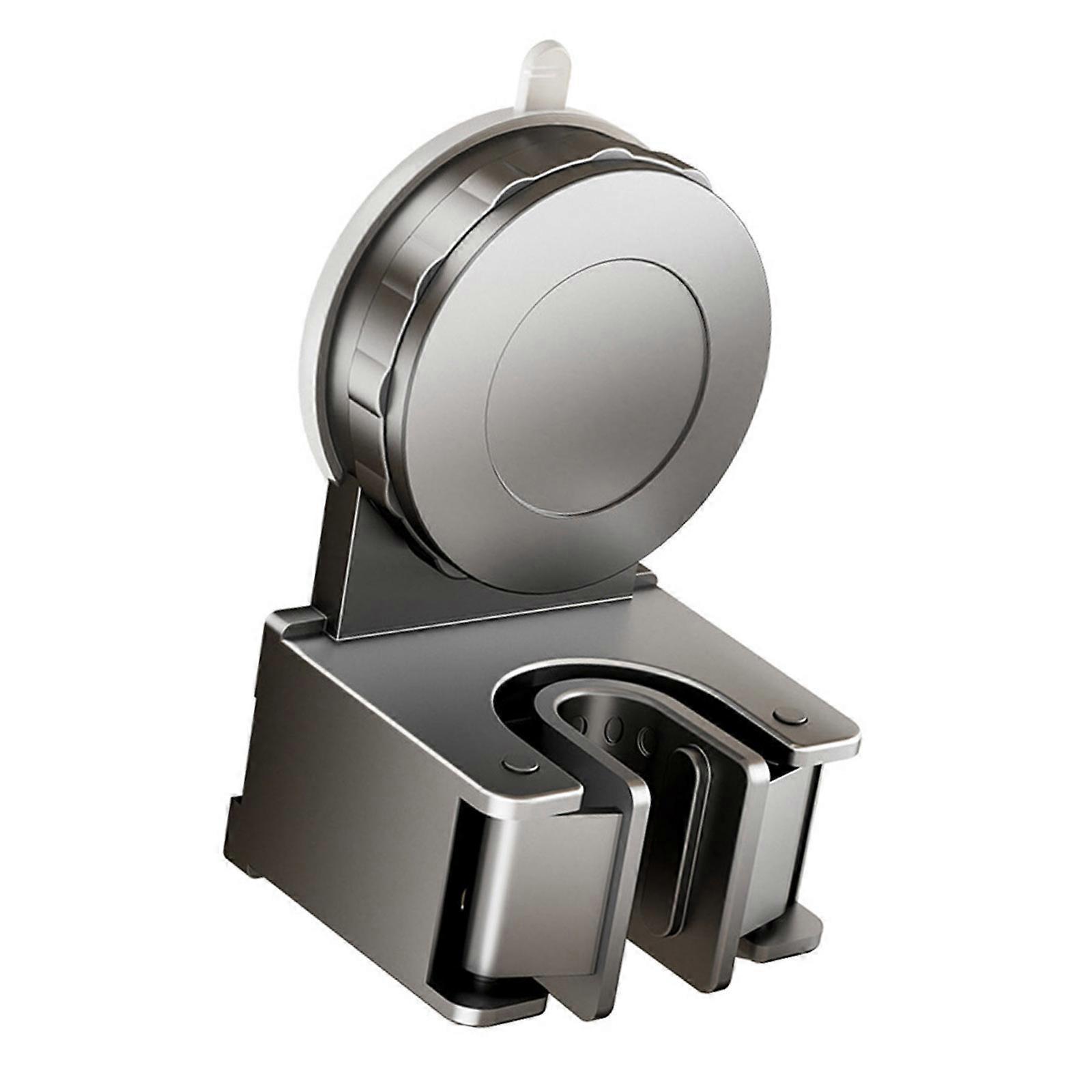 Αυτοκόλλητος γάντζος αναρρόφησης πολλαπλών χρήσεων για τη διακόσμηση λουτρών αποθήκευσης σκούπας σφουγγαρίστρας Πρακτικό γκρίζο ράφι αποθήκευσης εργαλείων καθαρισμού