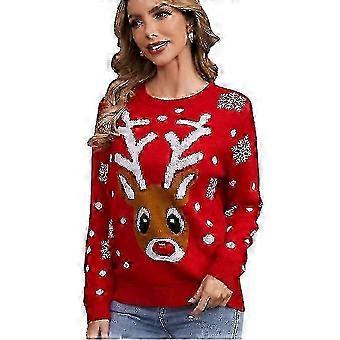 Women Christmas Sweater Lightweight Comfy Long Sleeve Pullover Sweater Tops
