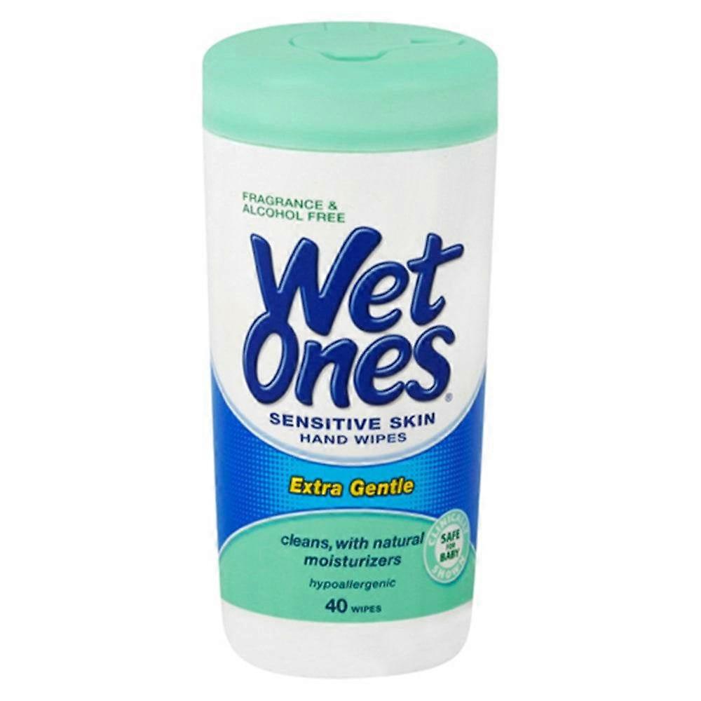 Wet Ones Sensitive Skin Hand Wipes, Fragrance & Alcohol Free, 40 Ea