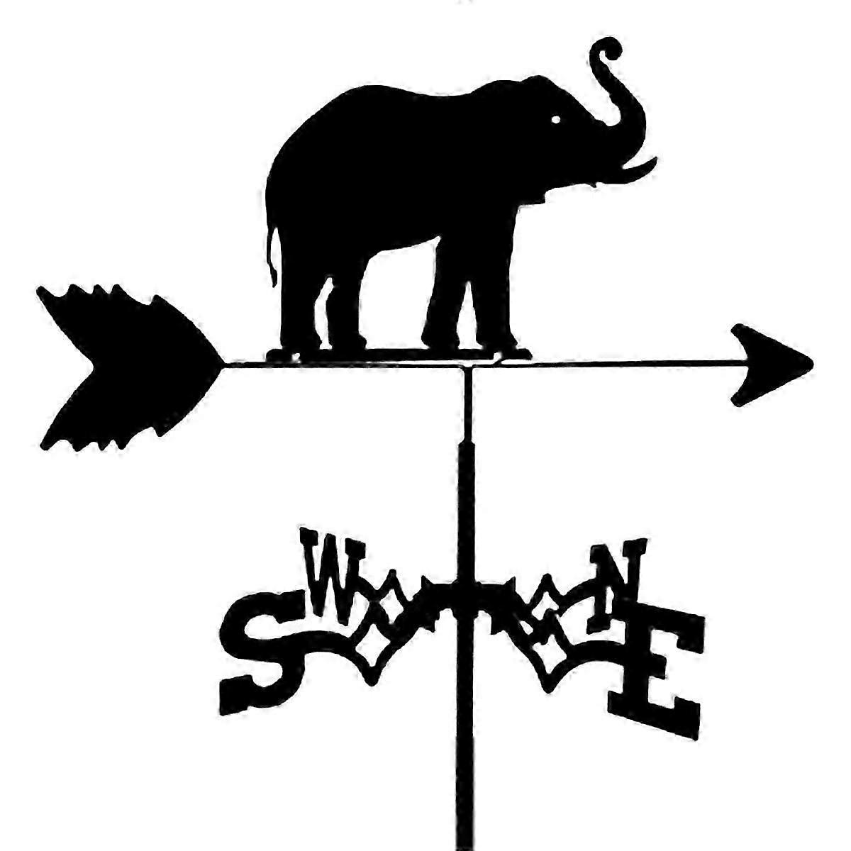 Rustfrit stål terrasse vejrhane elefant
