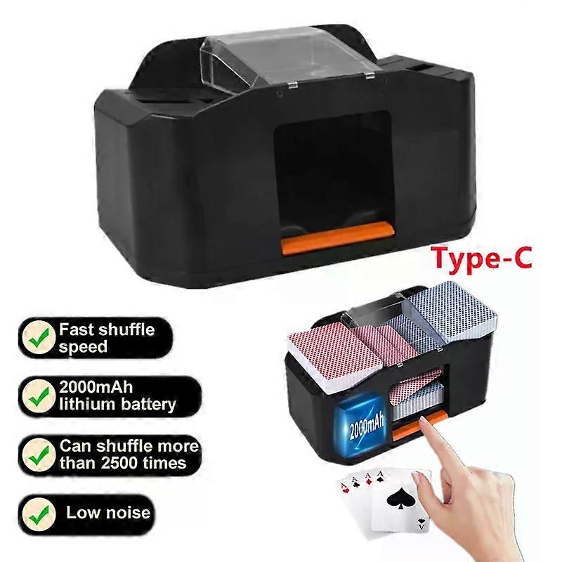 Automatic Card Shuffler with Rechargeable 2000mAh battery Electric Poker Card Shuffler Tool Device For Card Games Home Party