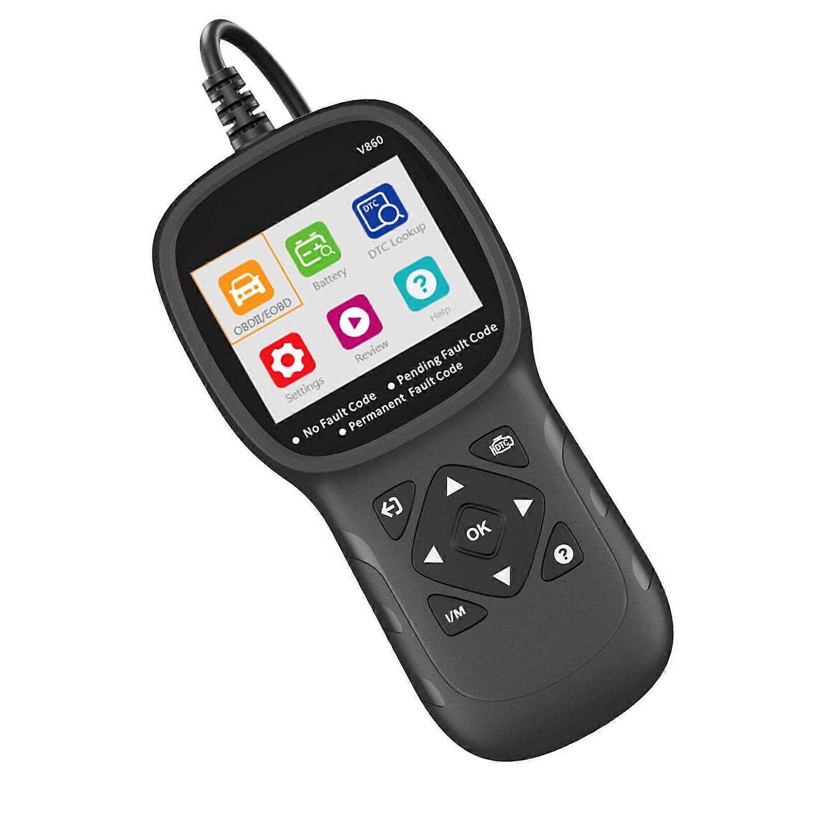 Automotive Diagnostic Computer with Mode 6 Monitoring Function Multilingual Car Diagnostic Code Readers for Repair Use Multicolor