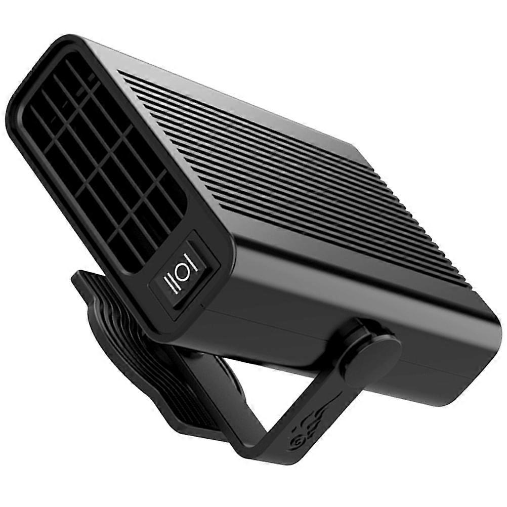 Windscreen Defroster Car Heater Multi-Function Auto Defroster Fan Vehicle Winter Window Defroster 24V Black Compact Hollow Design 1Set