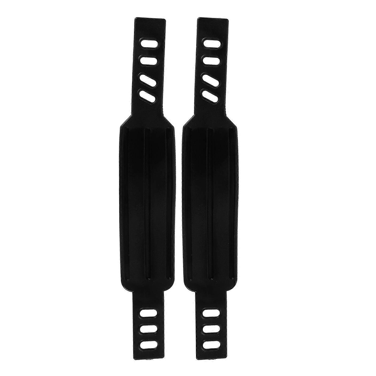 Black Adjustable Exercise Bike Pedal Straps for Indoor Exercise 2Pcs