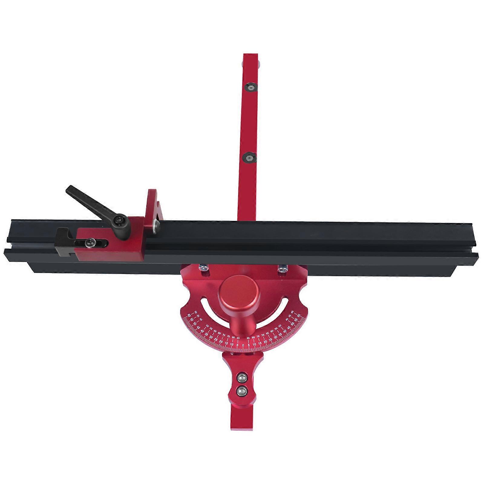 Precisions Miter Gauge Universal Table Saw Protractor Push Handle Fixed Angle Gear Shifting Hole T Track Angle Ruler Multicolor