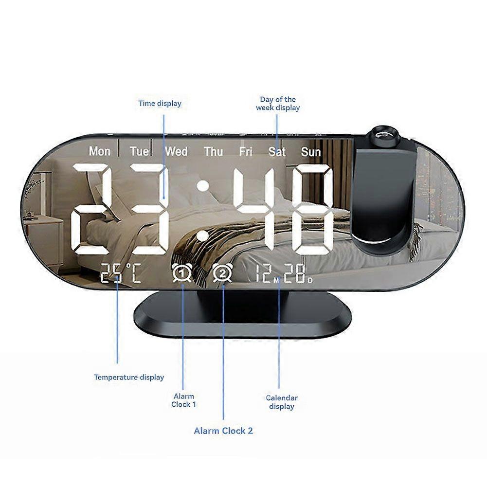 Mini Clock LED Digital Smart Alarm Clock Projection Supports Remote Viewing Mobile Detection Mini Clock