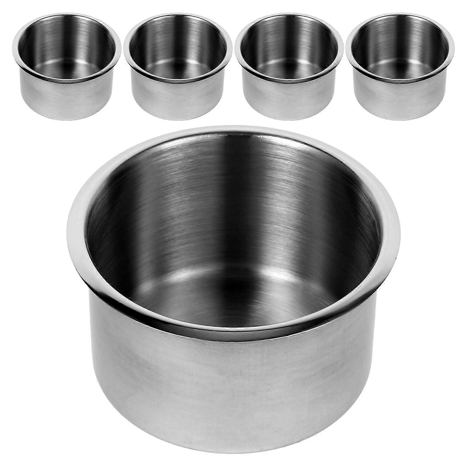5pcs Edelstahl versenkter Drop-In-Getränkedosenhalter Boot-Cola-Becherhalter