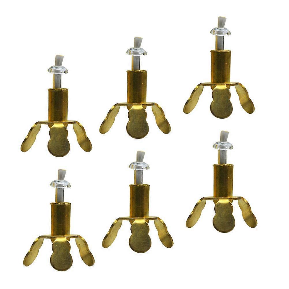 Taper Candlestick Holders Three Legged Wick Holder Assorted Decoration 6Pcs