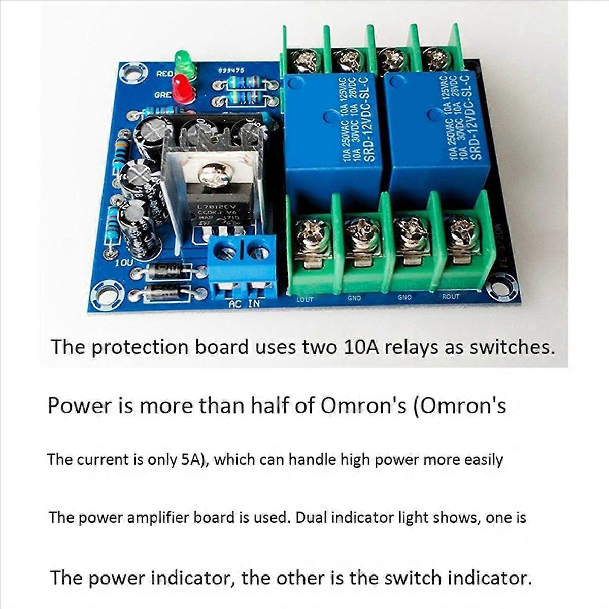 10X Dual Channel Speaker Protection Circuit Board High-Power Audio Amplifier Speaker Protector