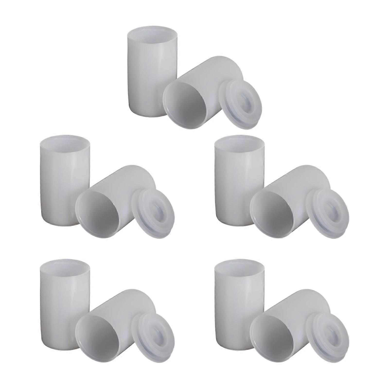 10Pcs 33mm Plastic Film Canisters Empty Camera Reel Container Coin Films Roll Tube Case Storage Container with Cap  White