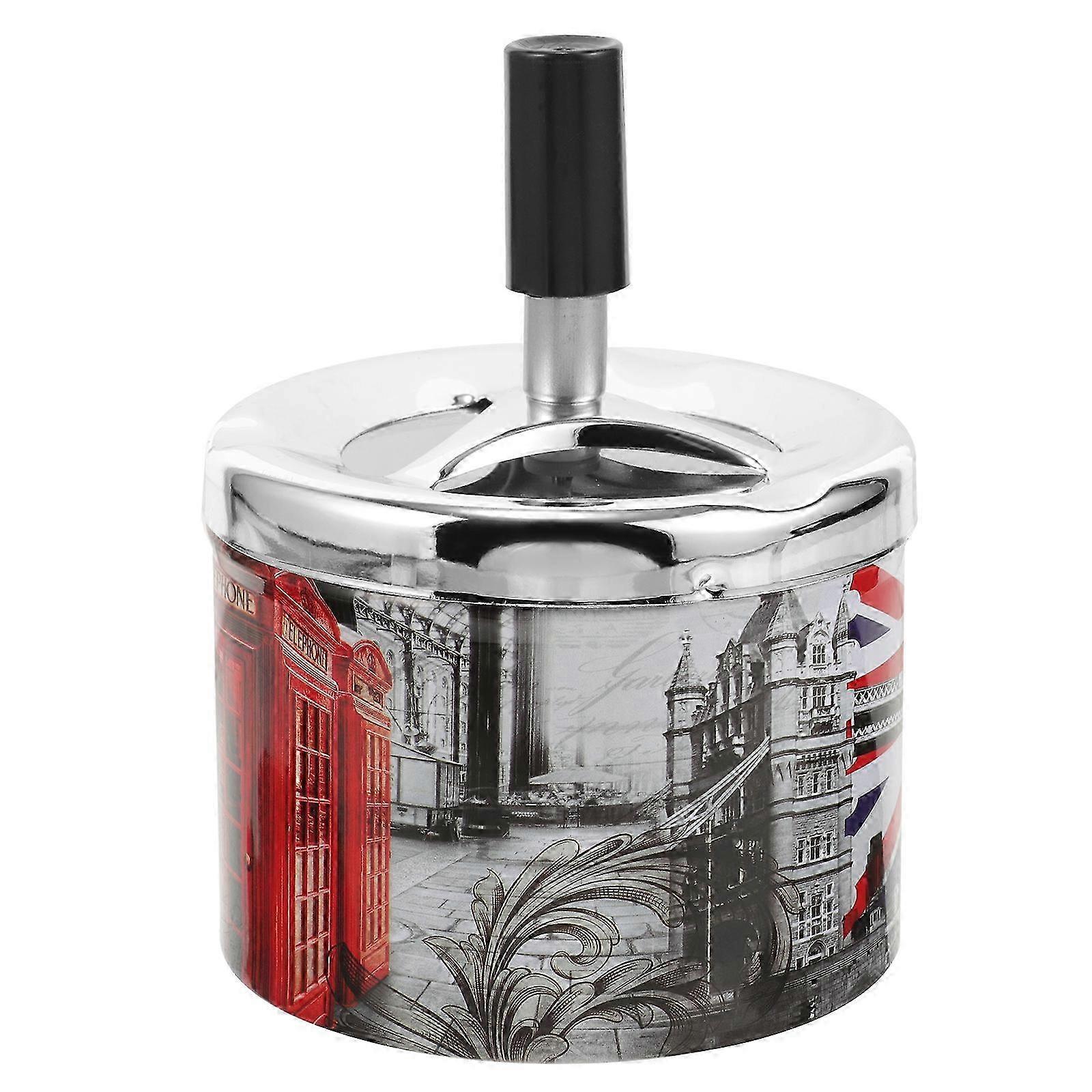 Cigarette Ashtray Automatically Extinguished Ashtray Decorative Metal Ashtray for Desktop