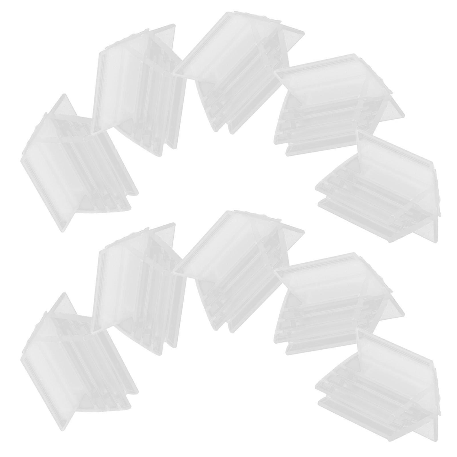 Plastic Wire Shelf Label Holders for Display Use with Soft Tooth Design 20Pcs