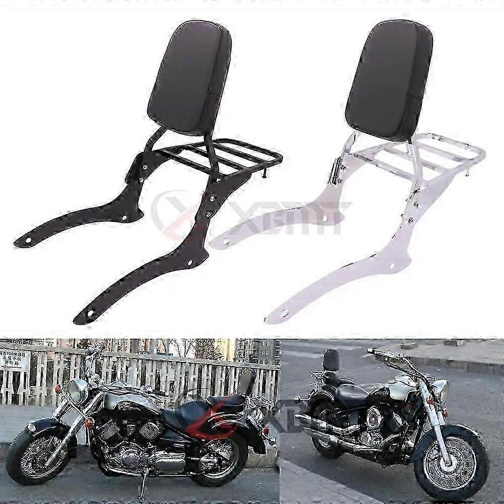 ​For Yamaha VStar XVS1100 Custom Dragstar 2000-2011 Motorcycle Passenger Backrest Sissy Bar With Luggage Rack Attachment​