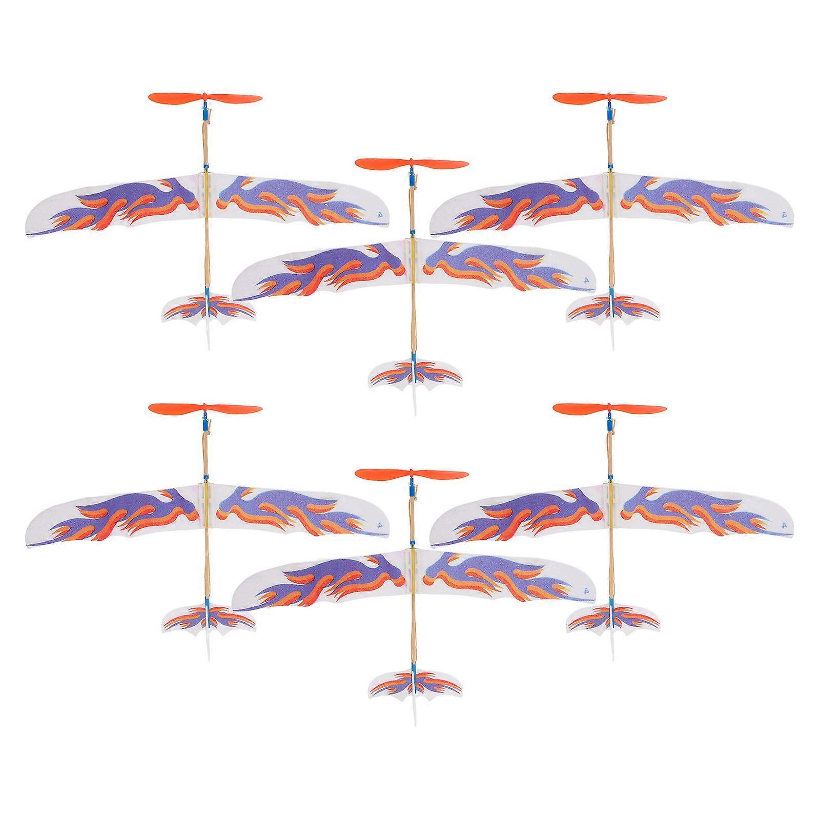 Rubber Band Airplane Model for Playing 6Pcs DIY Assembly Small Flying Toys