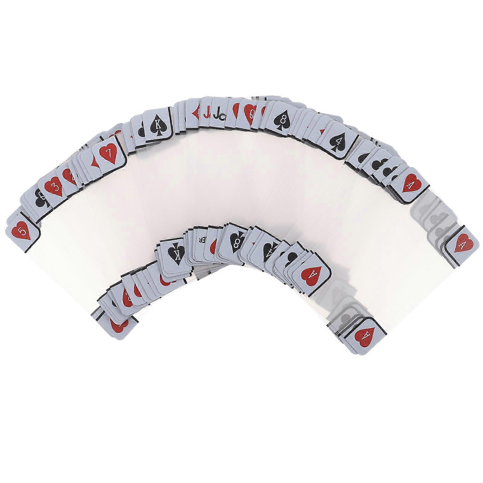 PVC Transparent Playing Cards for 1Set Waterproof Matte Finish Card Deck