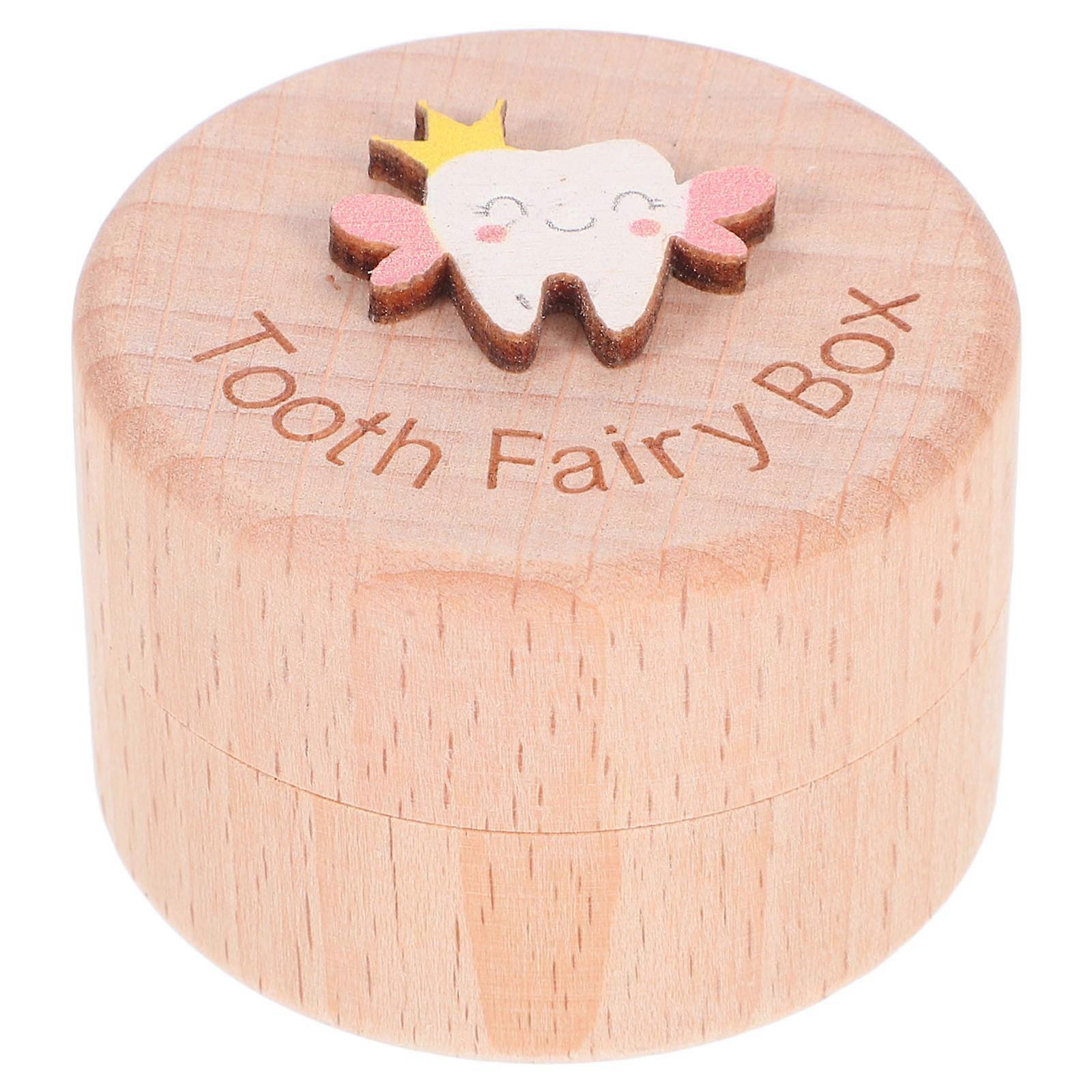 Wood Tooth Box Baby Keepsake Storage for Storage Dustproof Seal