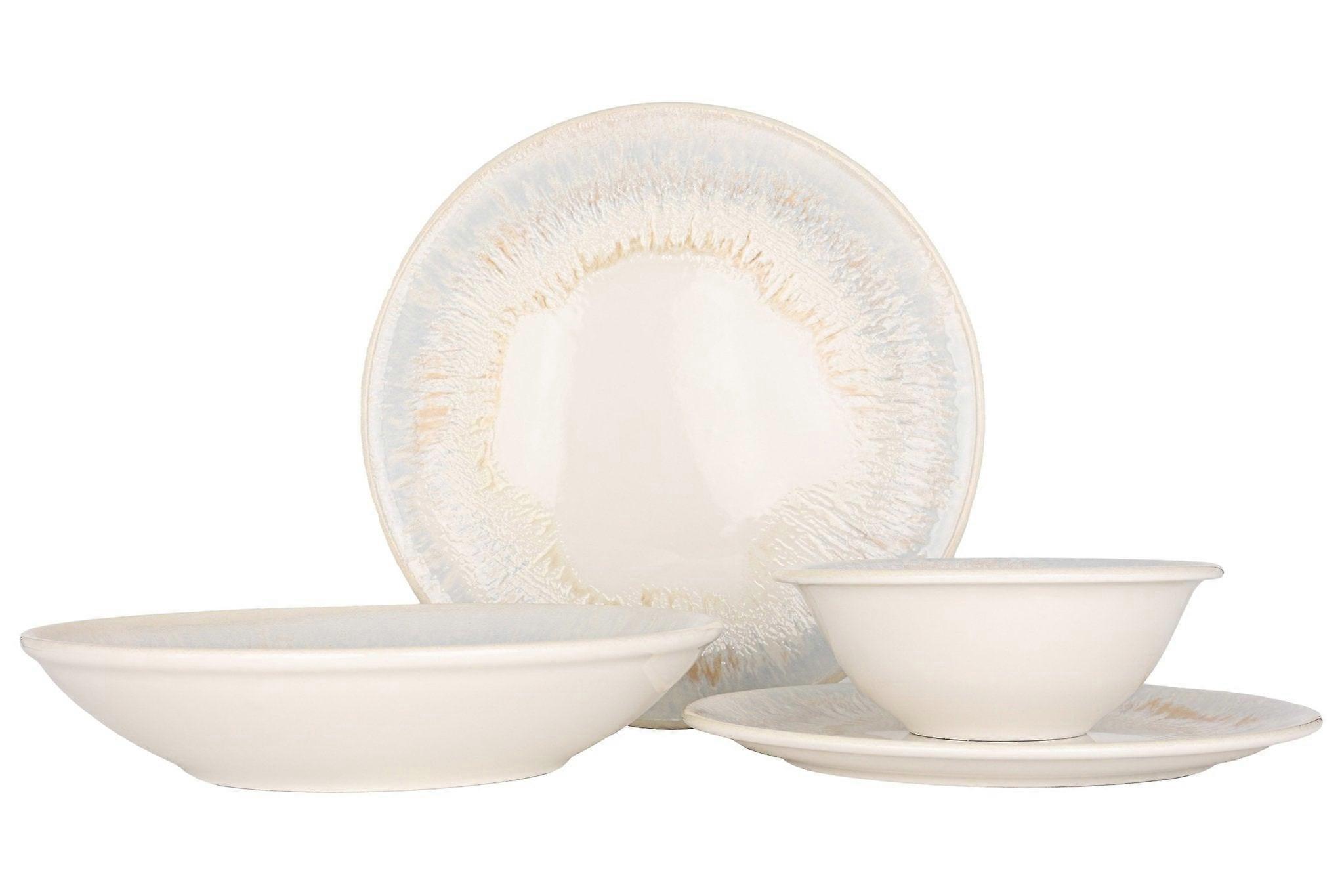 By Bone Dinnerware Set (Large) - Wave - 24 pieces - 6 persons - Porcelain