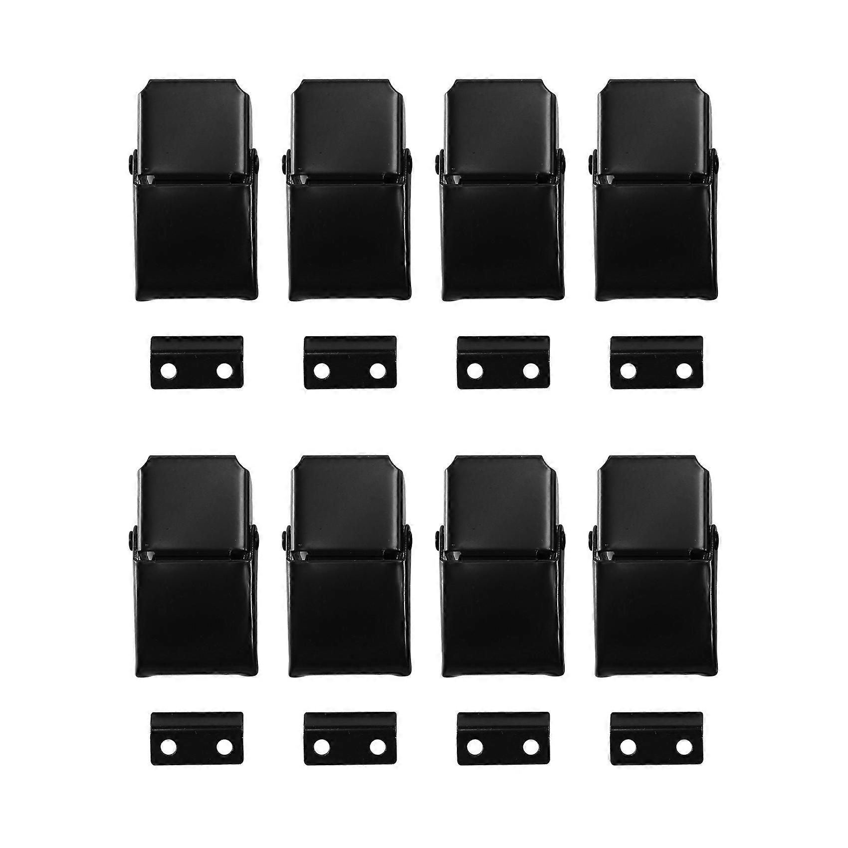 8 Pcs A27 Black Concealed Toggle Loaded Latch Catch Clamp for Case, Toolbox,Cleaner,Cabinet Boxes