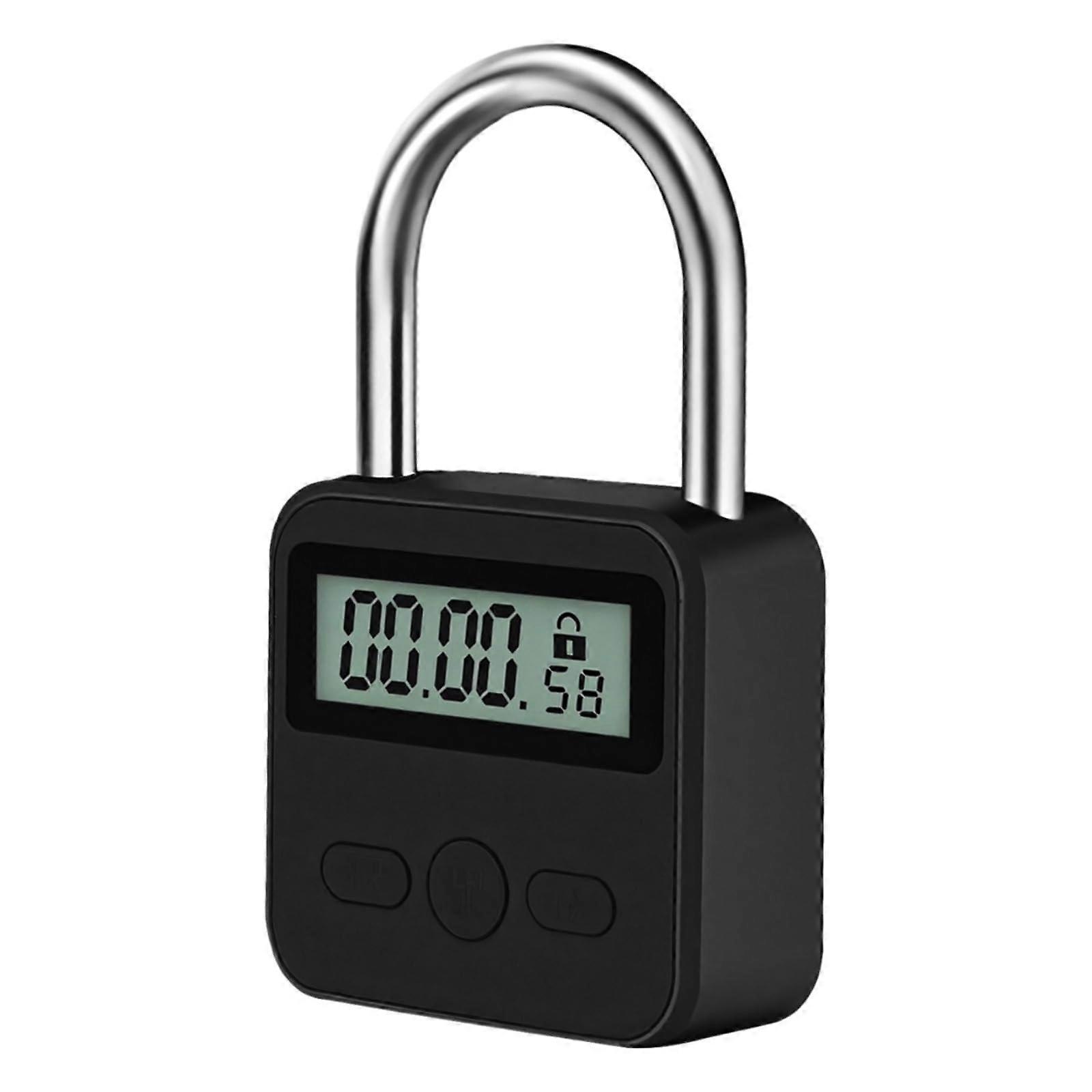 99 Hour Digital Kitchen Timer Lock Box with USB Recharge, LCD Display and HeavyDuty Metal Build