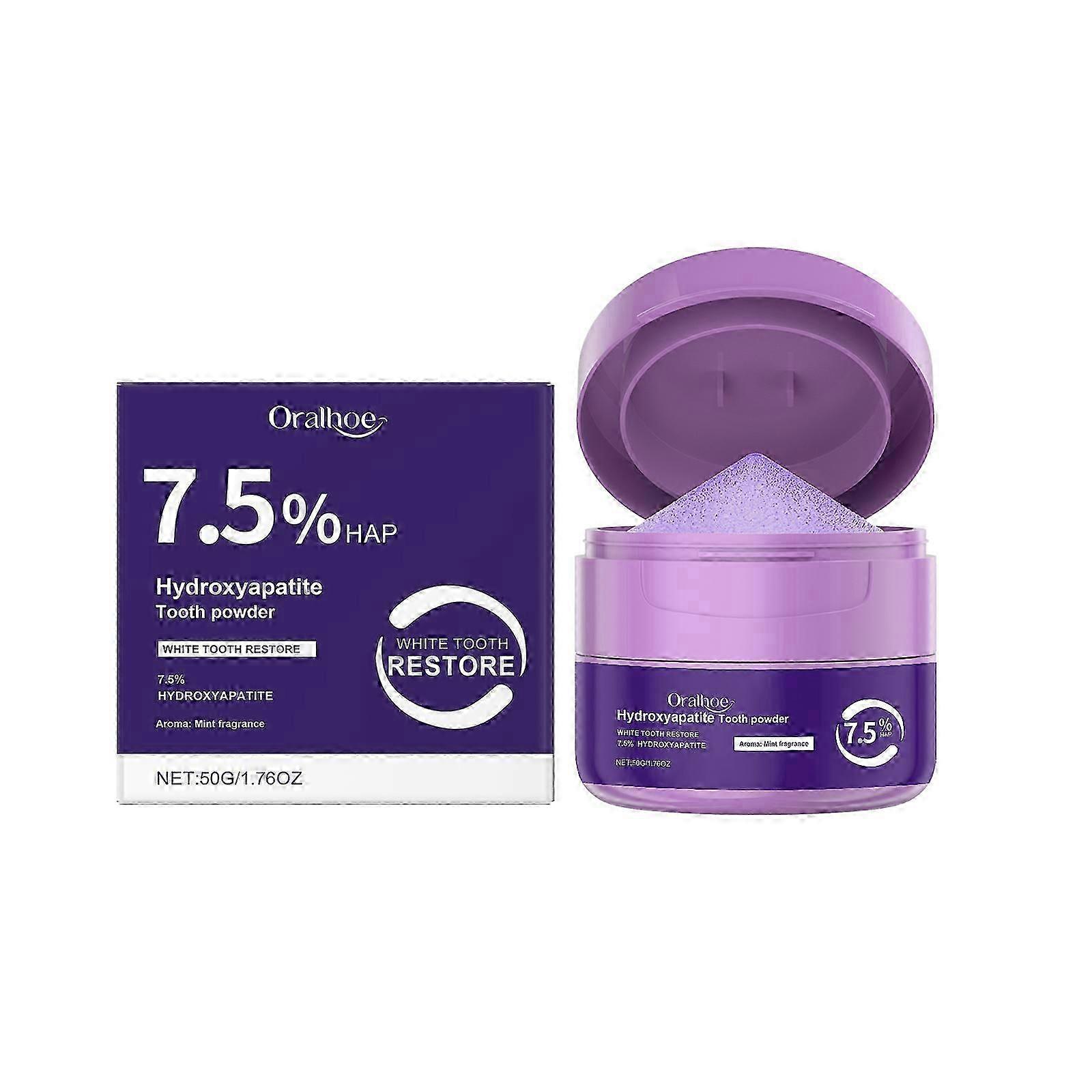 dental powder features mint leaves for a refreshing taste