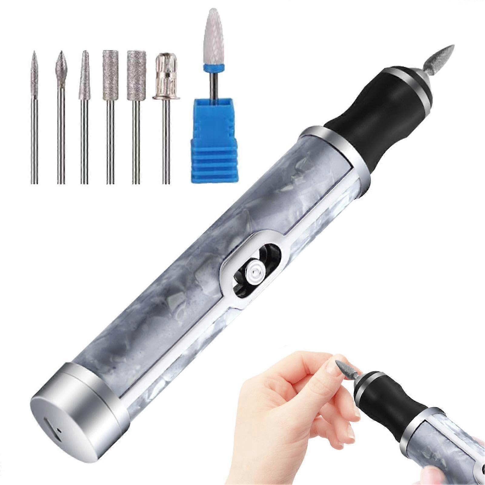 Electric Toenail Grinder for Thick Nails, Rechargeable 4Speed File with Low Noise for Manicure