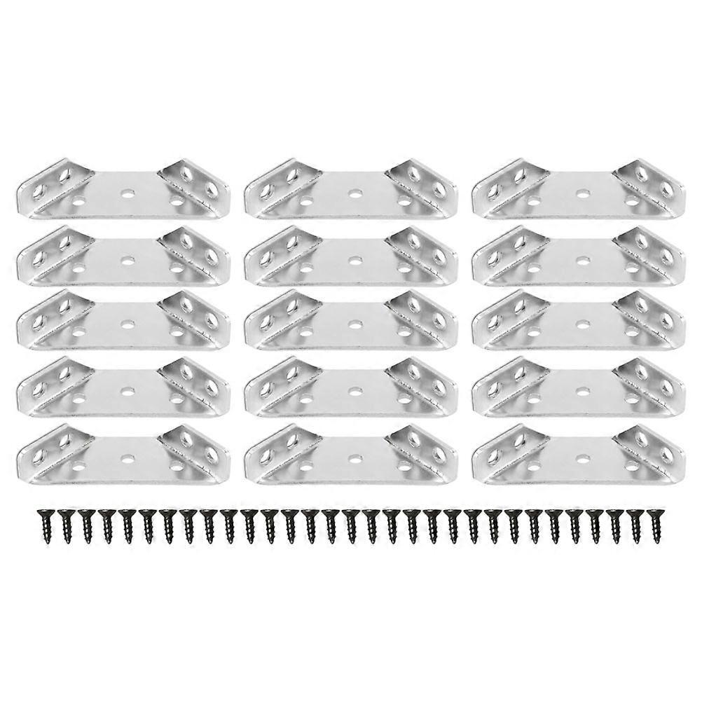 Cabinet Bracket Attachment Triangle Support Bracket Silver Color Furniture Fixing 6.50X2.20X1.30CM 1Set