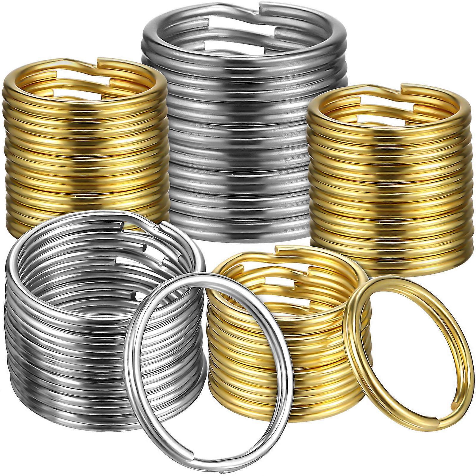Assorted Color Key Rings for Keychains Craft Use Strong and RustProof 304 Stainless Steel 200 Pcs Small Round Split Rings