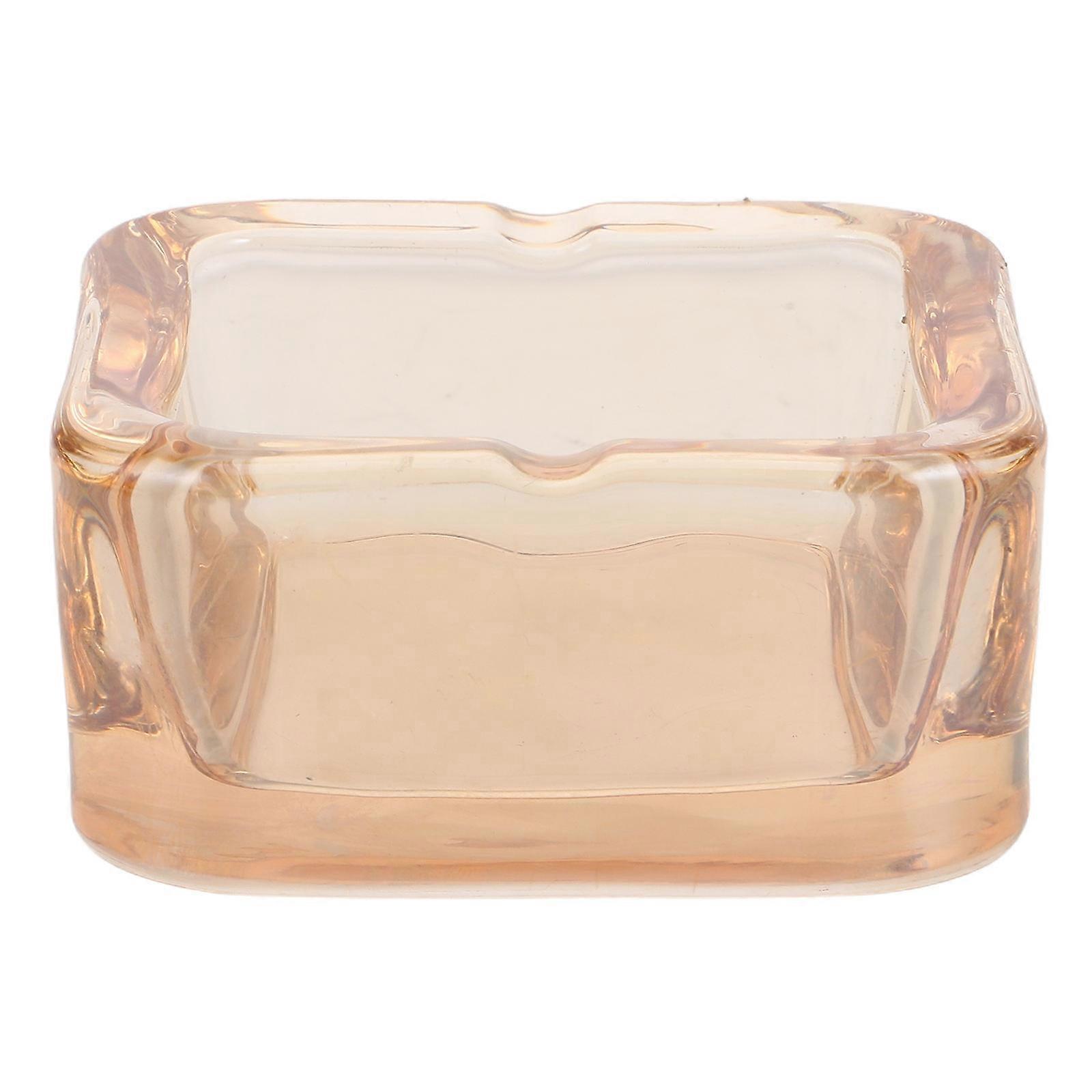 Light Brown Glass Ashtray for Home Use Featuring Material
