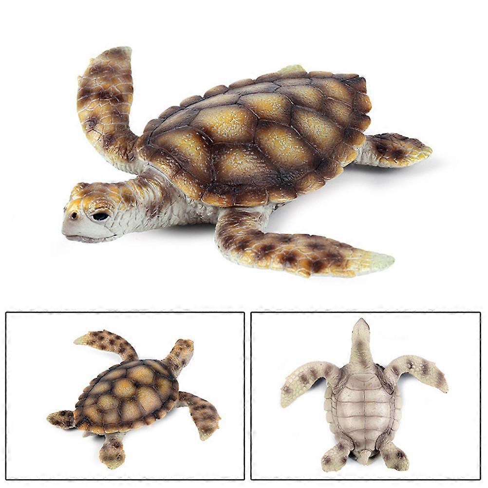 Tortoise Toy Simulation Model for Kids Playing with 2Pcs Assorted Color Figures