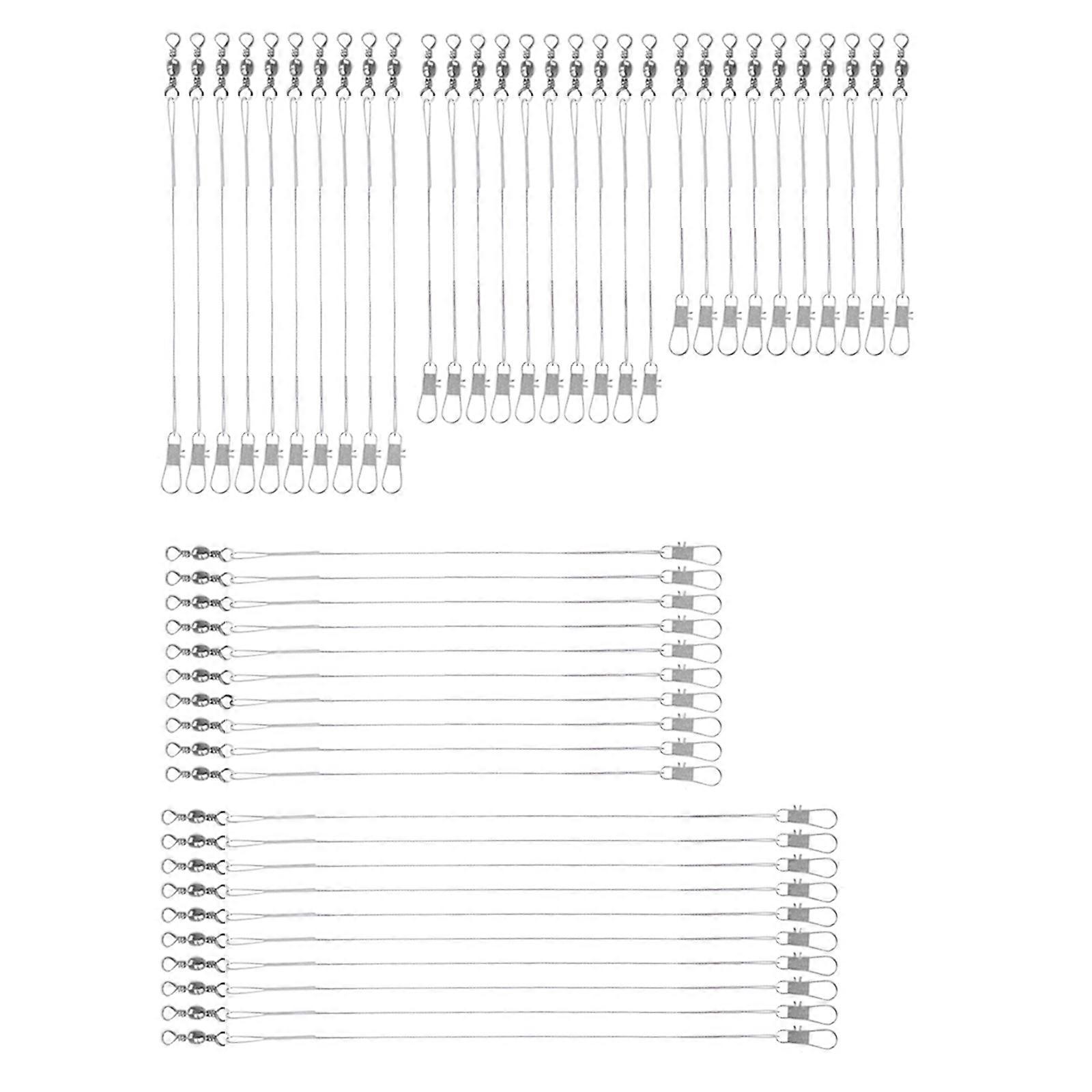 قم بتوصيل معالجة السحر جهاز هوك مجموعة الفولاذ الأسلاك القائد خط الصيد زعيم الأسلاك مع الدوارات المفاجئة مجموعة الفضة