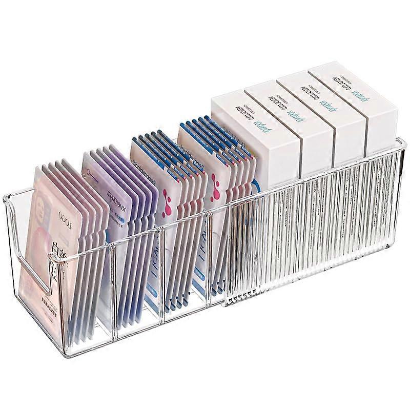 Extendable Acrylic Makeup Organizer with Removable Dividers, Clear Waterproof Vanity Storage Box