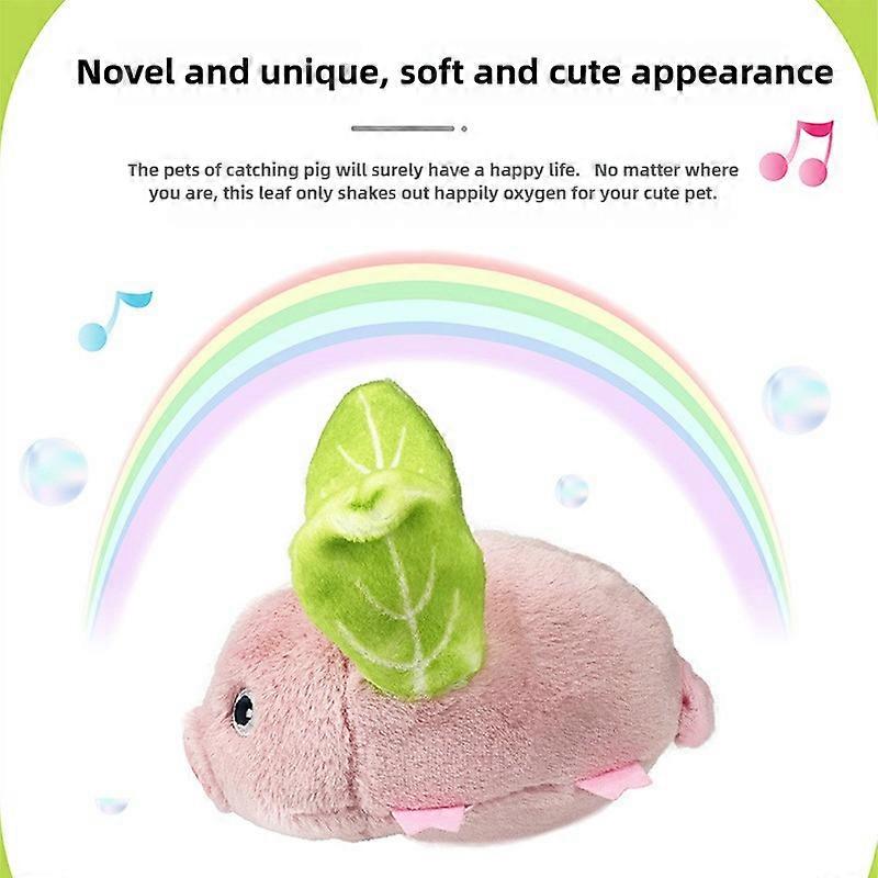 Jouets ��lectriques en peluche pour chat, jouet intelligent USB, Simulation de porc v��g��tal, son de taraudage, auto-plaisir, fournitures inte