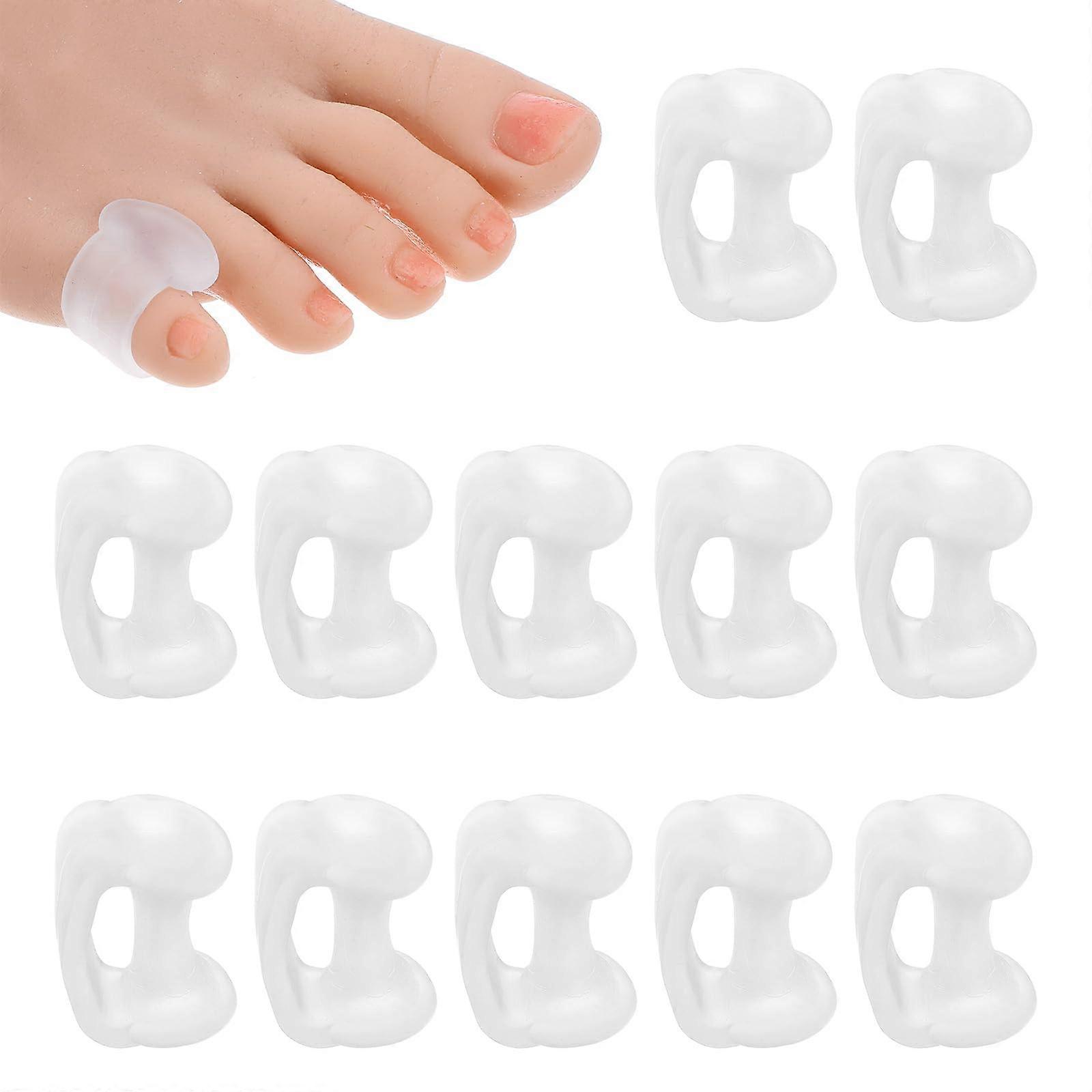 12 Pcs Gel Toe Separators and Bunion Corrector for Overlapping Toes Hammertoe Pain Relief